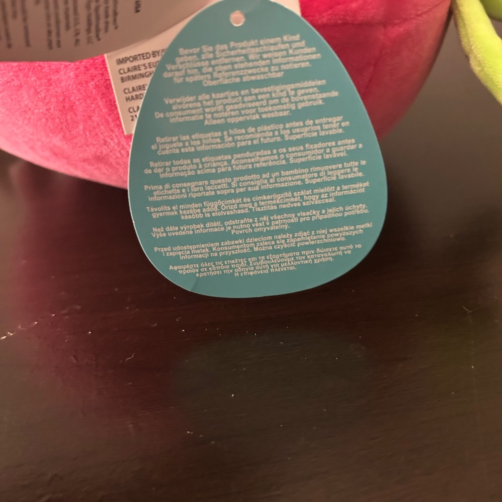 Authentic Kellytoy Squishmallows Sissy Strawberry Claire’s Exclusive 9 Plush NWT - Picture 8 of 9